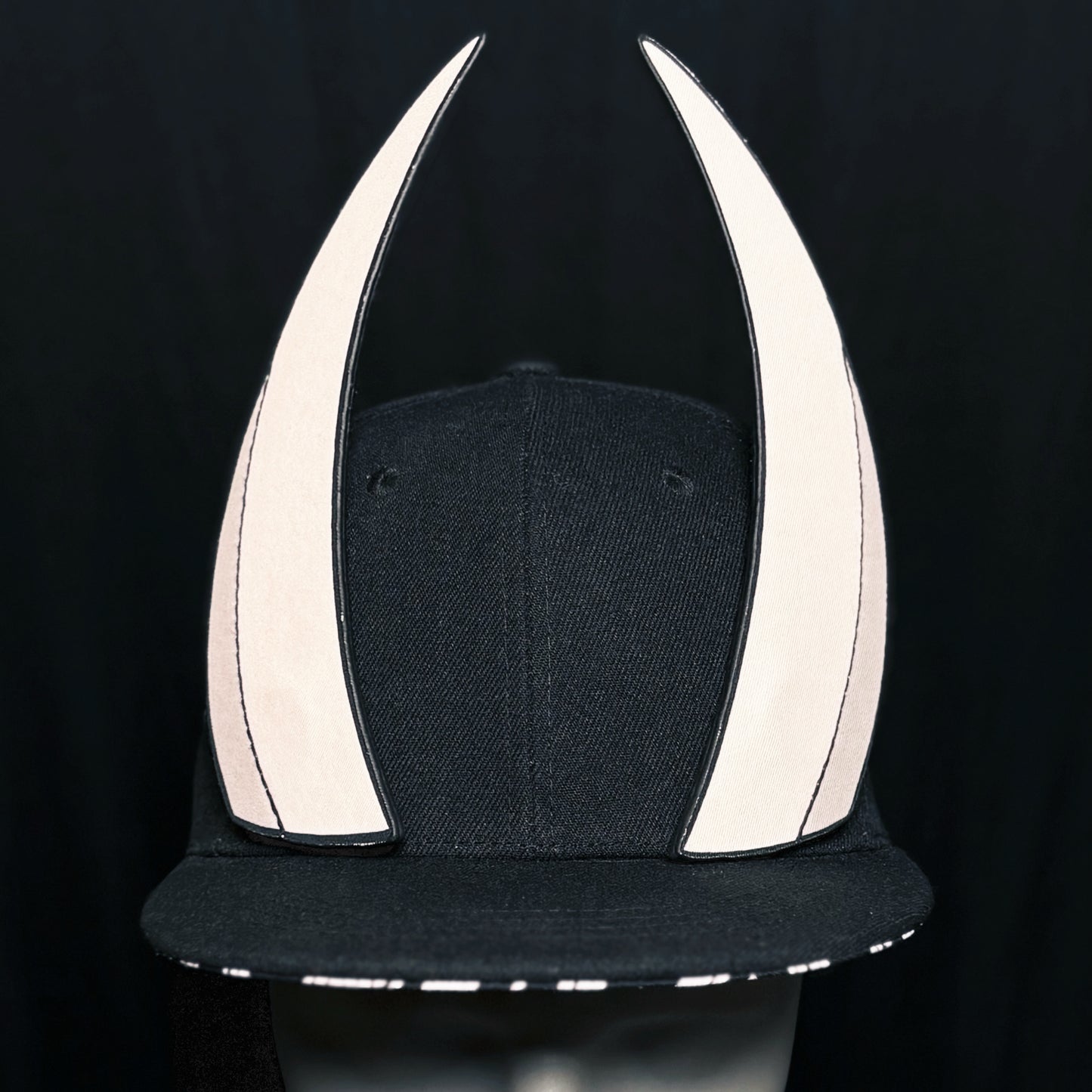 White Curved Horns