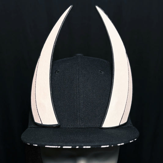 White Curved Horns