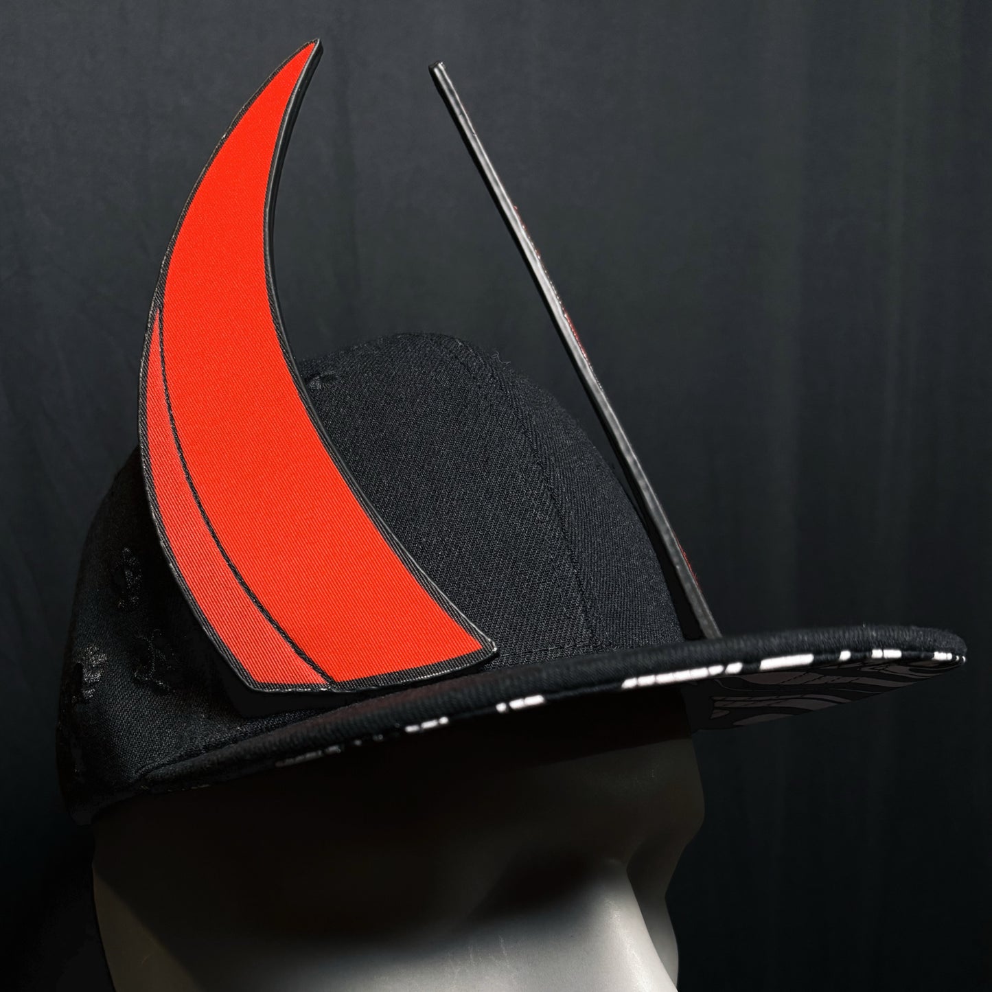 Red Curved Horns