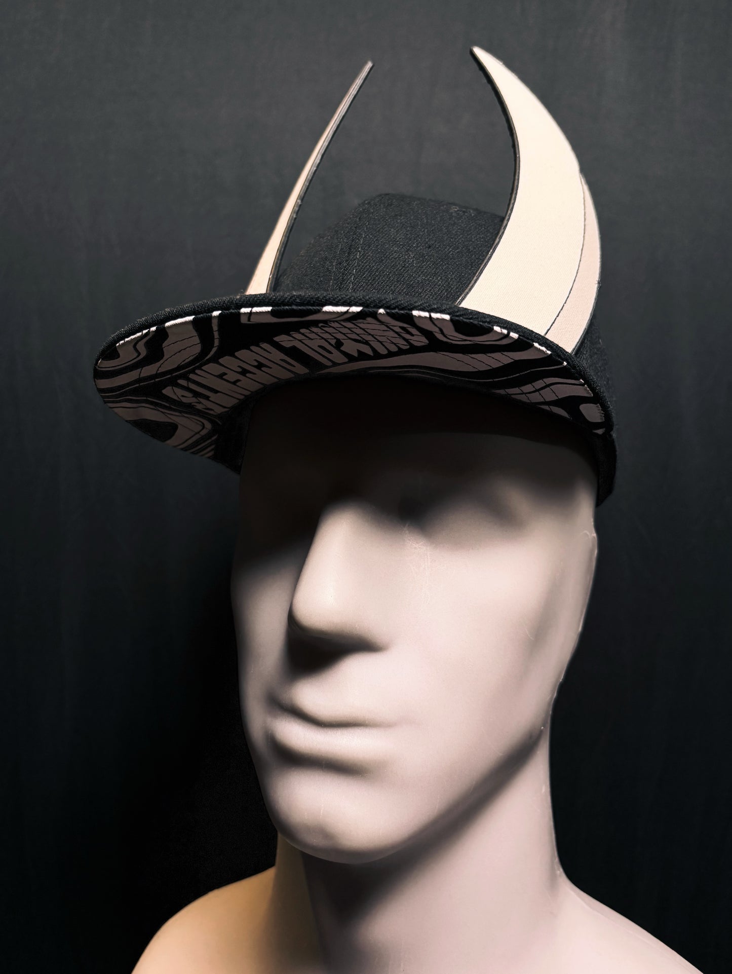 White Curved Horns
