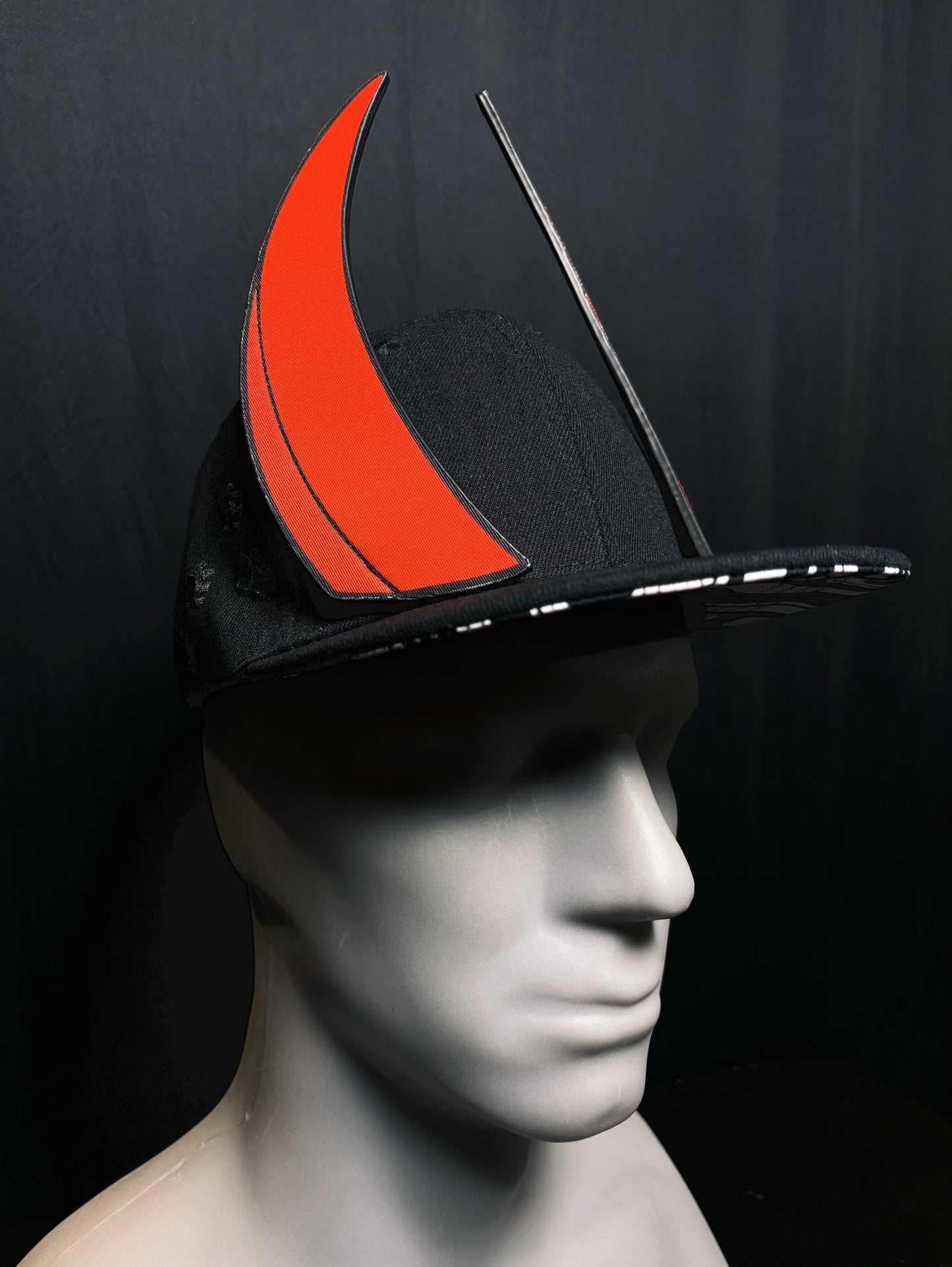 Red Curved Horns