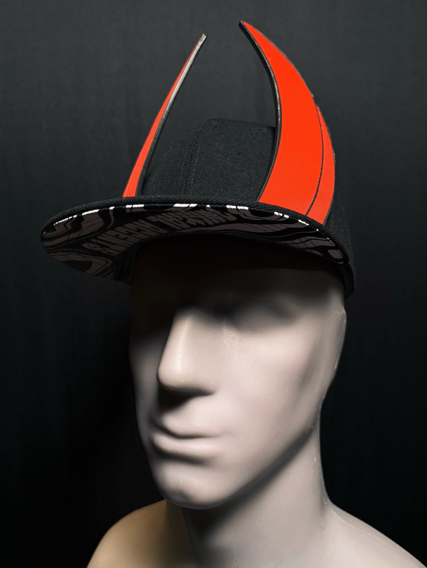 Red Curved Horns