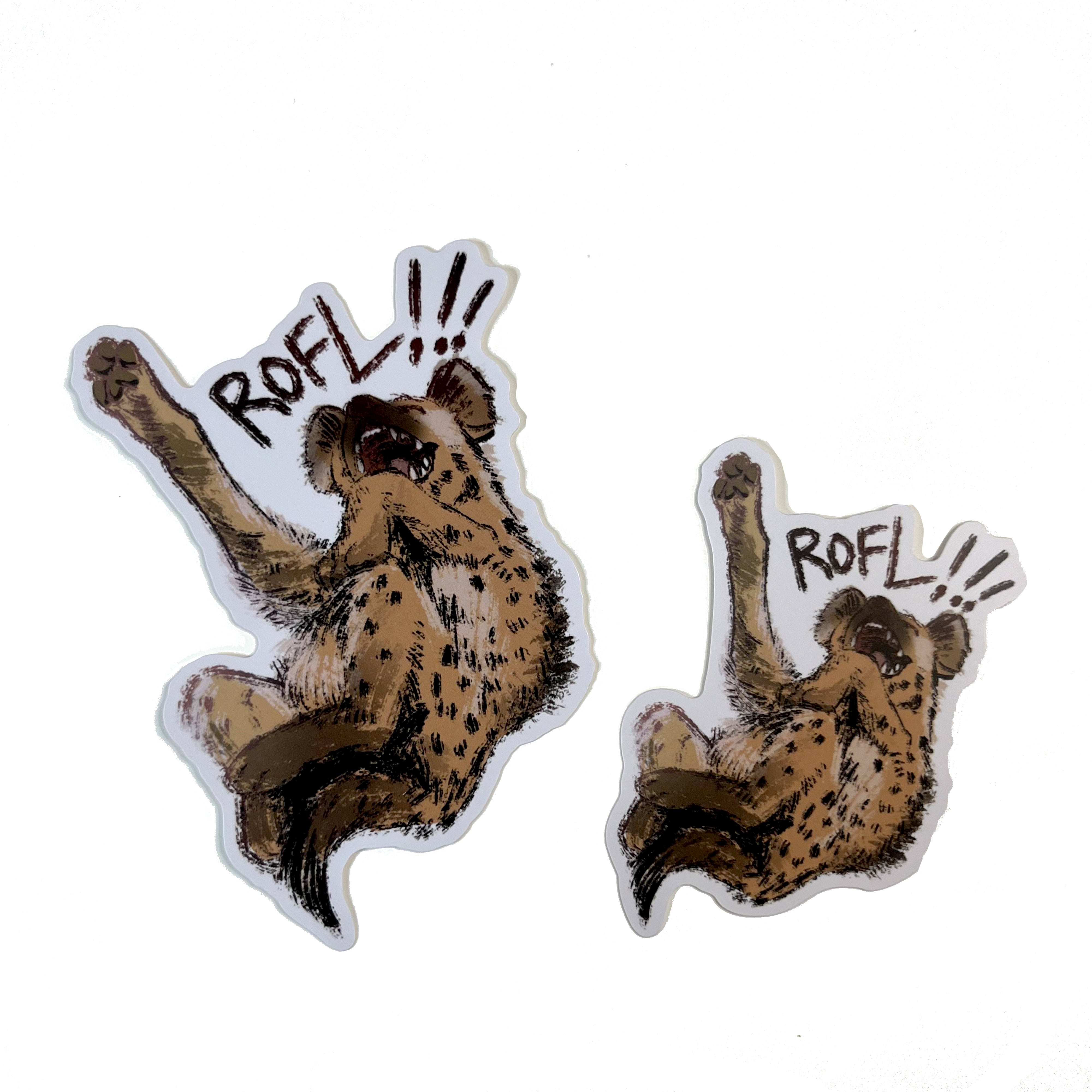 ROFL Hyena Sticker 3inch and 4inch – Sanity X Rationelle