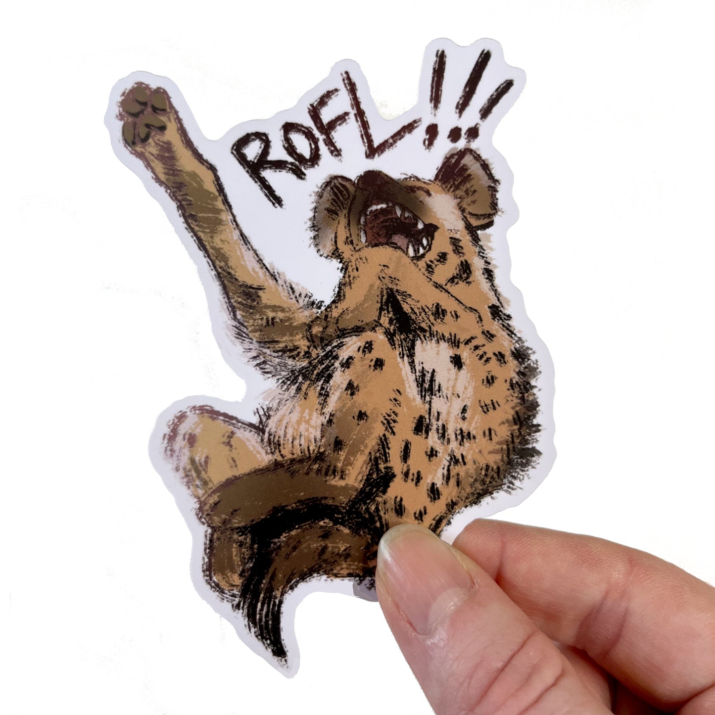 ROFL Hyena Sticker 3inch and 4inch